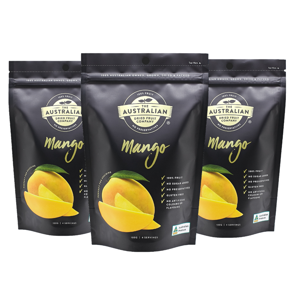 Trio Pack Promotion 100% Australian Made Dried Mango Pieces (7034489143473)
