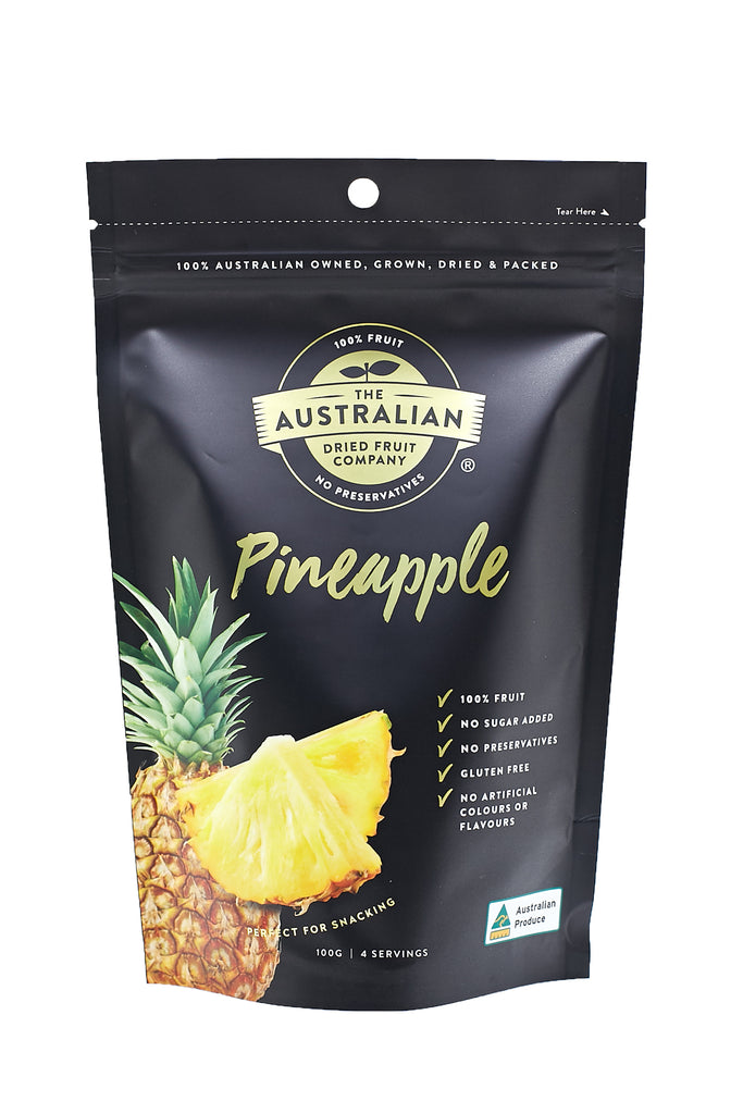 100% natural, Australian Made Dried Pineapple. Healthy, dried fruits from Australia. (4764243623985)