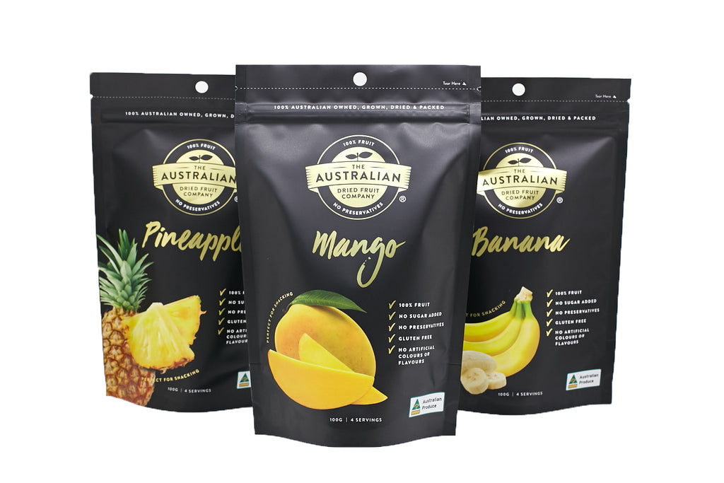 australian made dried banana, mango and pineapple. sugar and preservative free.  (4764286779441)